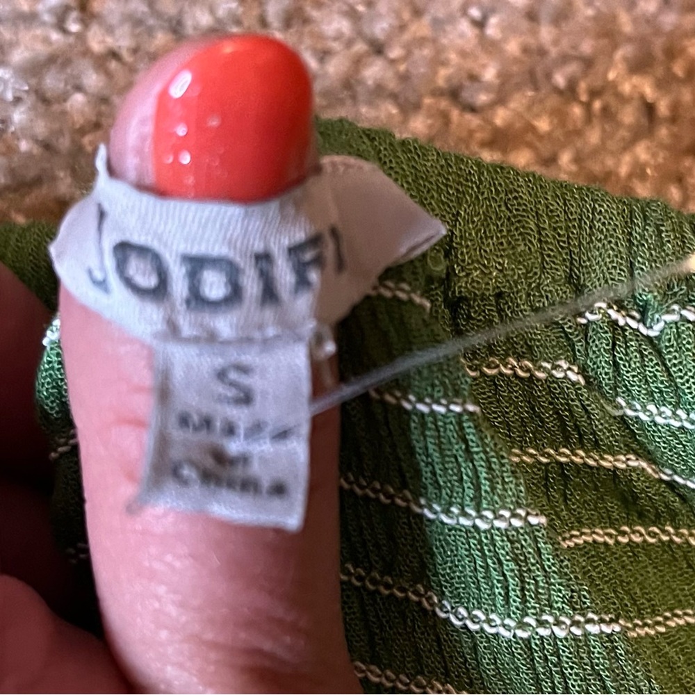 JODIFL Peasant Style Top Spring Green size S - Picture 8 of 10